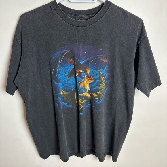 Vintage Harley Davidson Shirt Men's XL Dragon Eagle Double Sided Doc's St. Louis - Picture 1 of 10